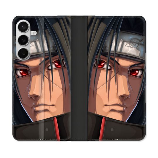 Housse cuir portefeuille Pour Samsung Galaxy S26 Plus Manga Naruto Itachi Visage