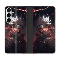 Housse cuir portefeuille Pour Samsung Galaxy S26 Plus Manga Naruto Kakashi Dark