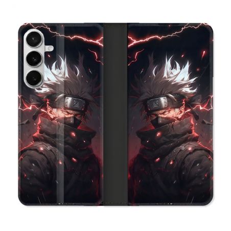 Housse cuir portefeuille Pour Samsung Galaxy S26 Plus Manga Naruto Kakashi Dark