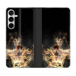 Housse cuir portefeuille Pour Samsung Galaxy S26 Plus Manga One Piece Ace Noir