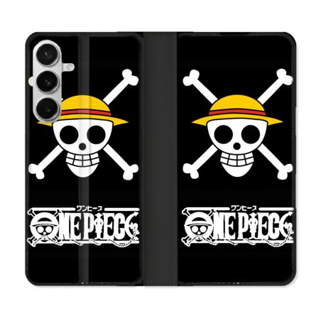 Housse cuir portefeuille Pour Samsung Galaxy S26 Plus Manga One Piece Tete de Mort