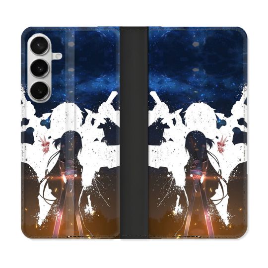 Housse cuir portefeuille Pour Samsung Galaxy S26 Plus Manga SAO sword Art Online Asuna