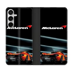 Housse cuir portefeuille Pour Samsung Galaxy S26 Plus Mc Laren