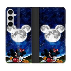Housse cuir portefeuille Pour Samsung Galaxy S26 Plus Mickey Minnie