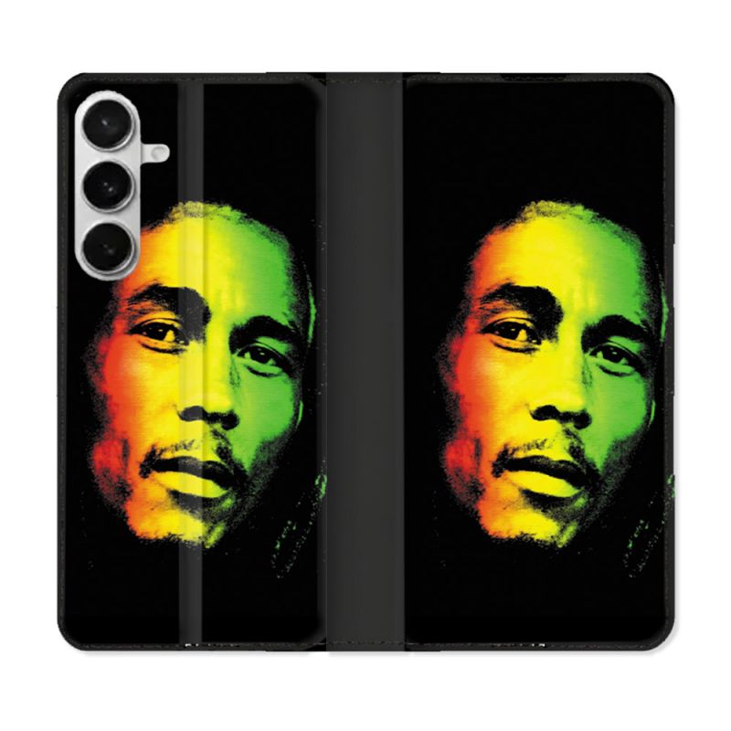 Housse cuir portefeuille Pour Samsung Galaxy S26 Plus Musique Bob Marley 2