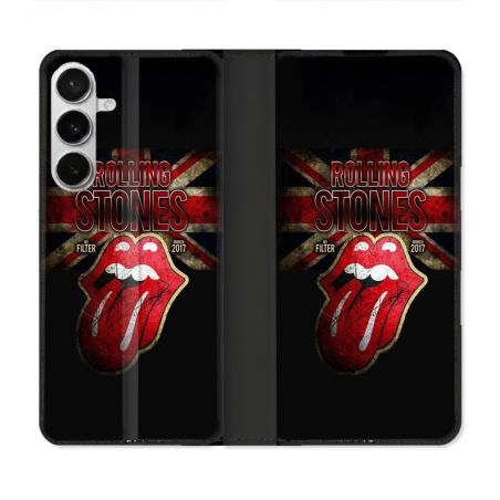 Housse cuir portefeuille Pour Samsung Galaxy S26 Plus Musique Rolling Stones