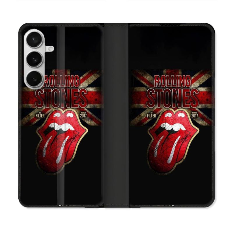 Housse cuir portefeuille Pour Samsung Galaxy S26 Plus Musique Rolling Stones