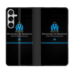Housse cuir portefeuille Pour Samsung Galaxy S26 Plus Olympique Marseille OM Fier etre Marseillais