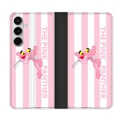 Housse cuir portefeuille Pour Samsung Galaxy S26 Plus Panthere Rose