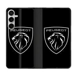 Housse cuir portefeuille Pour Samsung Galaxy S26 Plus Peugeot