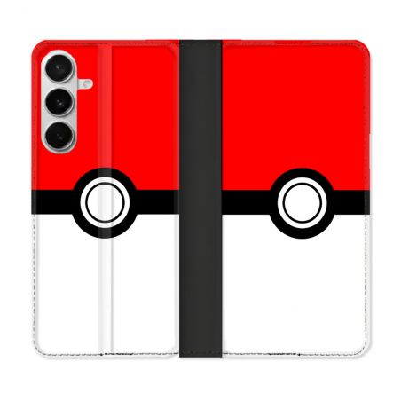 Housse cuir portefeuille Pour Samsung Galaxy S26 Plus Pokemon Pokeball