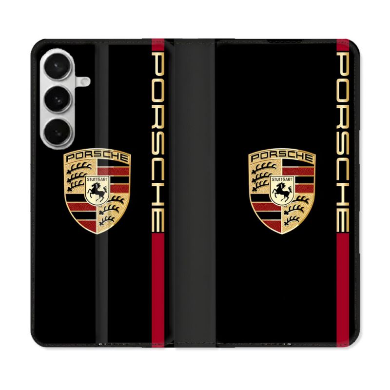 Housse cuir portefeuille Pour Samsung Galaxy S26 Plus Porsche Line