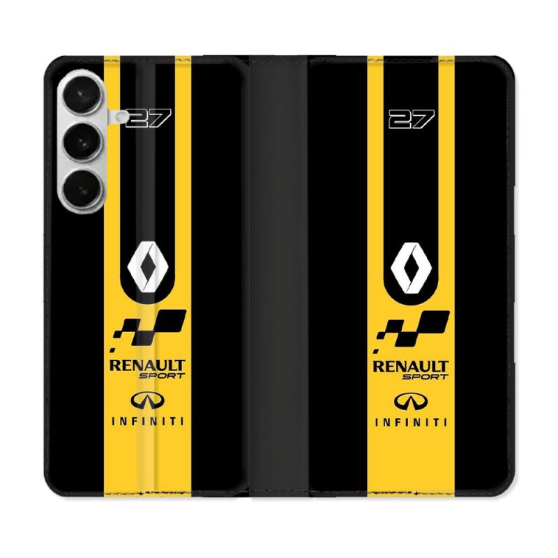Housse cuir portefeuille Pour Samsung Galaxy S26 Plus Renault