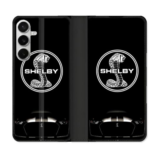 Housse cuir portefeuille Pour Samsung Galaxy S26 Plus Shelby