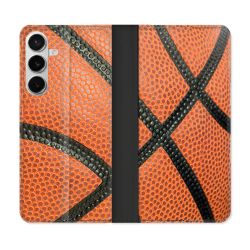 Housse cuir portefeuille Pour Samsung Galaxy S26 Plus Sport Ballon Basket