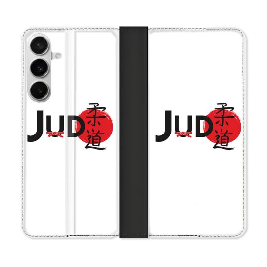 Housse cuir portefeuille Pour Samsung Galaxy S26 Plus Sport Judo Logo