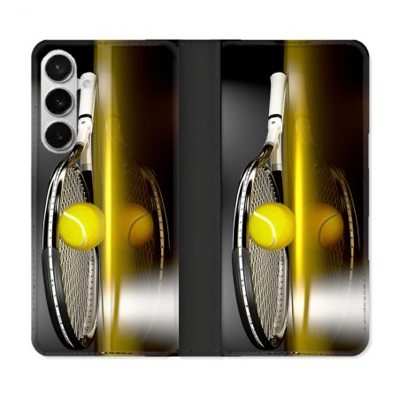 Housse cuir portefeuille Pour Samsung Galaxy S26 Plus Sport Tennis Reflet