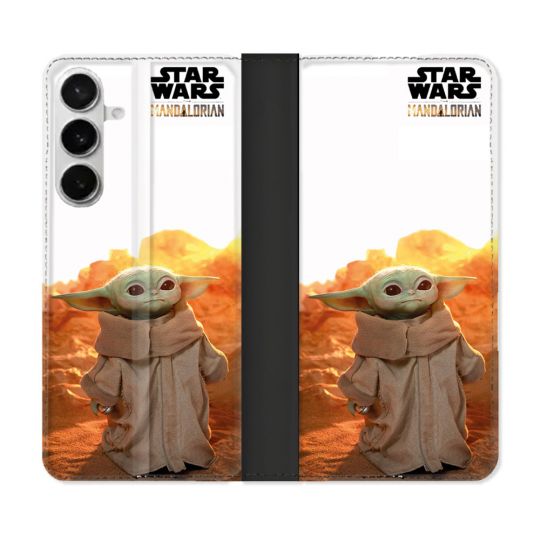 Housse cuir portefeuille Pour Samsung Galaxy S26 Plus Star Wars - Yoda bebe soleil