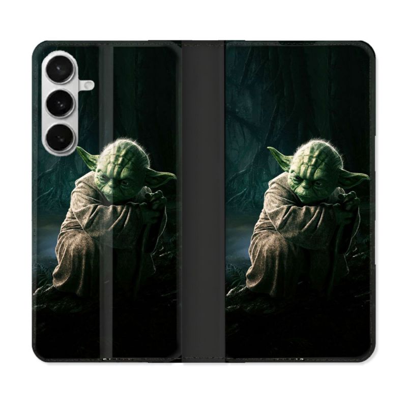 Housse cuir portefeuille Pour Samsung Galaxy S26 Plus Star Wars - Yoda sombre