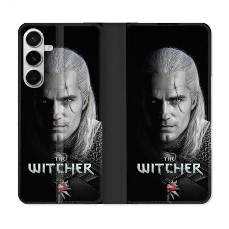 Housse cuir portefeuille Pour Samsung Galaxy S26 Plus The Witcher Noir