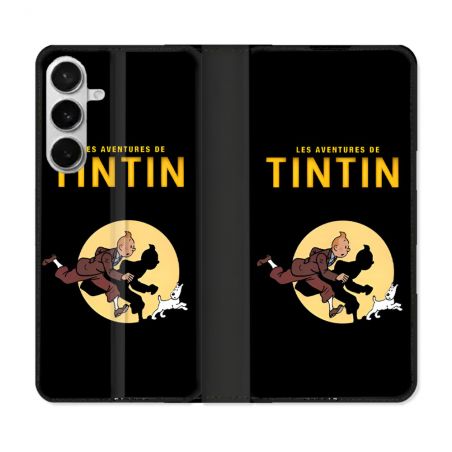 Housse cuir portefeuille Pour Samsung Galaxy S26 Plus Tintin Classique