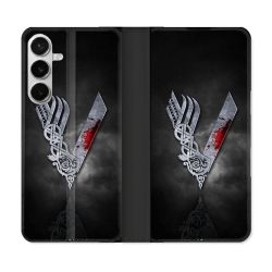 Housse cuir portefeuille Pour Samsung Galaxy S26 Plus Viking