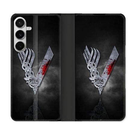 Housse cuir portefeuille Pour Samsung Galaxy S26 Plus Viking