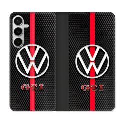 Housse cuir portefeuille Pour Samsung Galaxy S26 Plus Volkwagen Line