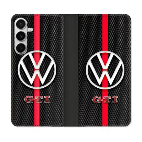 Housse cuir portefeuille Pour Samsung Galaxy S26 Plus Volkwagen Line