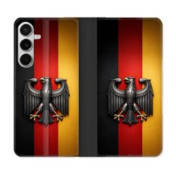 Housse cuir portefeuille Pour Samsung Galaxy S26 Plus Voyage Drapeau Allemagne
