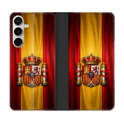 Housse cuir portefeuille Pour Samsung Galaxy S26 Plus Voyage Drapeau Espagne