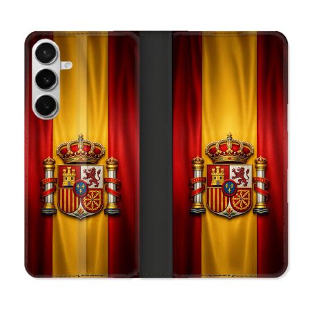 Housse cuir portefeuille Pour Samsung Galaxy S26 Plus Voyage Drapeau Espagne