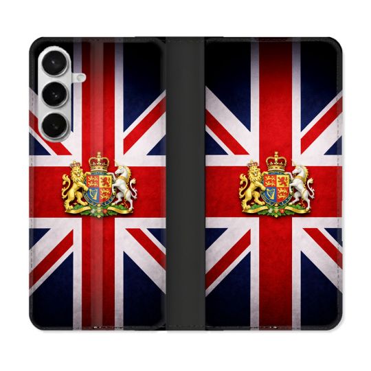 Housse cuir portefeuille Pour Samsung Galaxy S26 Plus Voyage Drapeau Grande Bretagne UK