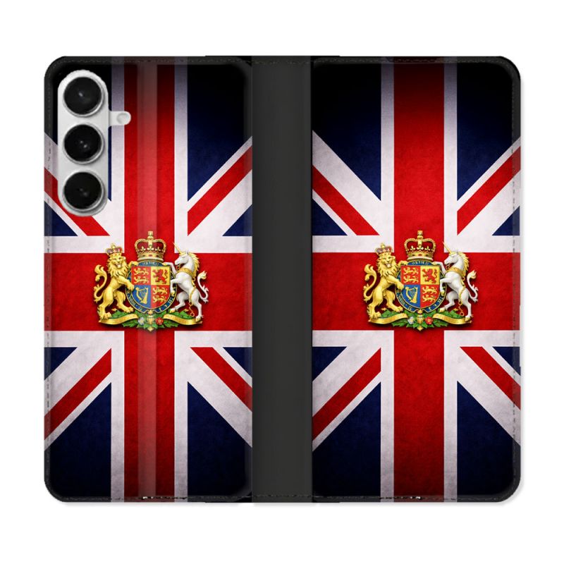 Housse cuir portefeuille Pour Samsung Galaxy S26 Plus Voyage Drapeau Grande Bretagne UK