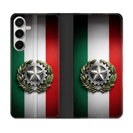 Housse cuir portefeuille Pour Samsung Galaxy S26 Plus Voyage Drapeau Italie