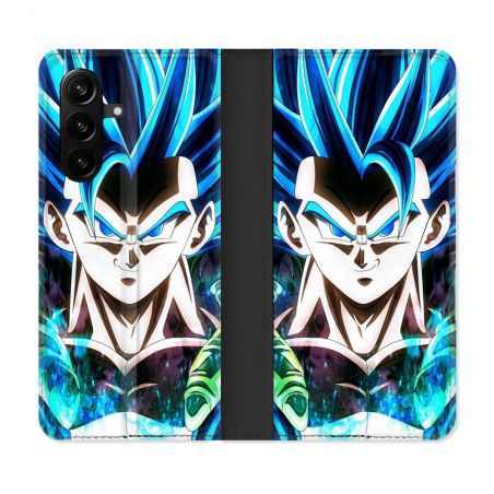 Housse Cuir Portefeuille Pour Samsung Galaxy A57 5G Manga Dragon Ball Gogeta Visage