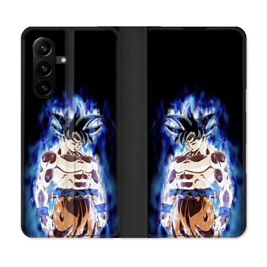 Housse Cuir Portefeuille Pour Samsung Galaxy A57 5G Manga Dragon Ball Sangoku Noir