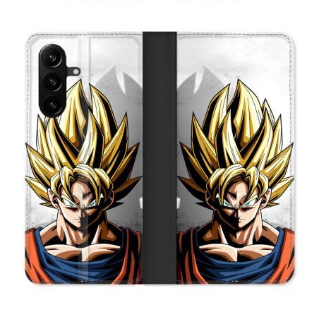 Housse Cuir Portefeuille Pour Samsung Galaxy A57 5G Manga Dragon Ball Sangoku Portrait
