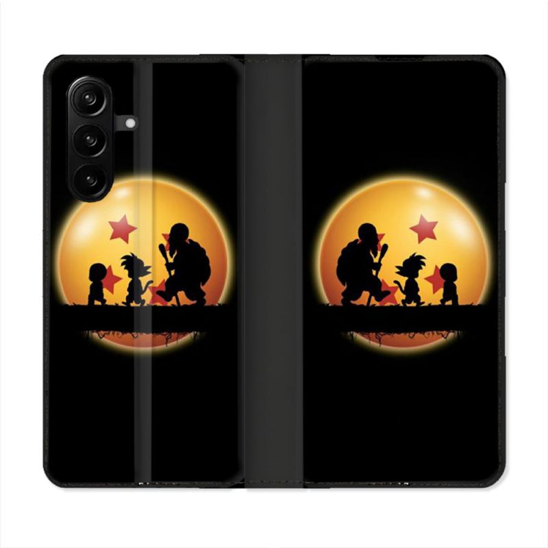 Housse Cuir Portefeuille Pour Samsung Galaxy A57 5G Manga Dragon Ball Vintage