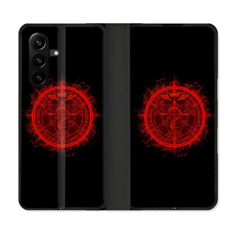 Housse Cuir Portefeuille Pour Samsung Galaxy A57 5G Manga Fullmetal Alchemist Logo