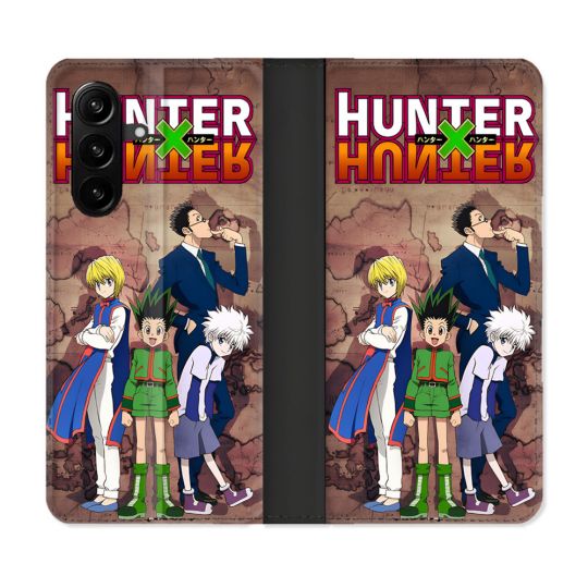 Housse Cuir Portefeuille Pour Samsung Galaxy A57 5G Manga Hunter X Hunter Vintage