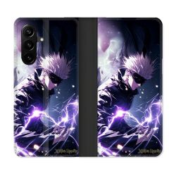 Housse Cuir Portefeuille Pour Samsung Galaxy A57 5G Manga Jujutsu Kaisen Gojo Saturo