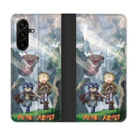 Housse Cuir Portefeuille Pour Samsung Galaxy A57 5G Manga Made In Abyss Affiche
