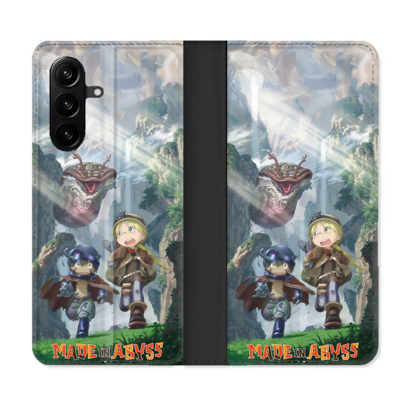 Housse Cuir Portefeuille Pour Samsung Galaxy A57 5G Manga Made In Abyss Affiche