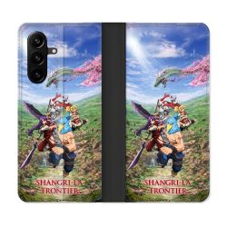 Housse Cuir Portefeuille Pour Samsung Galaxy A57 5G Manga Shangri La Frontier Affiche