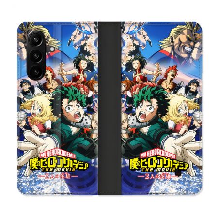 Housse Cuir Portefeuille Pour Samsung Galaxy A57 5G Manga My Hero Academia Affiche