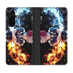 Housse Cuir Portefeuille Pour Samsung Galaxy A57 5G Manga My Hero Academia Shoto