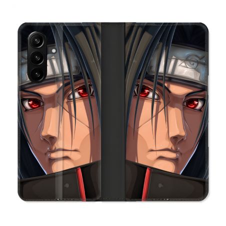 Housse Cuir Portefeuille Pour Samsung Galaxy A57 5G Manga Naruto Itachi Visage