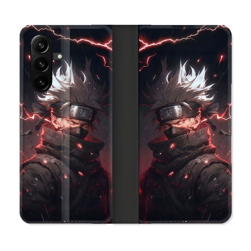 Housse Cuir Portefeuille Pour Samsung Galaxy A57 5G Manga Naruto Kakashi Dark