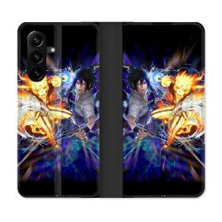Housse Cuir Portefeuille Pour Samsung Galaxy A57 5G Manga Naruto VS